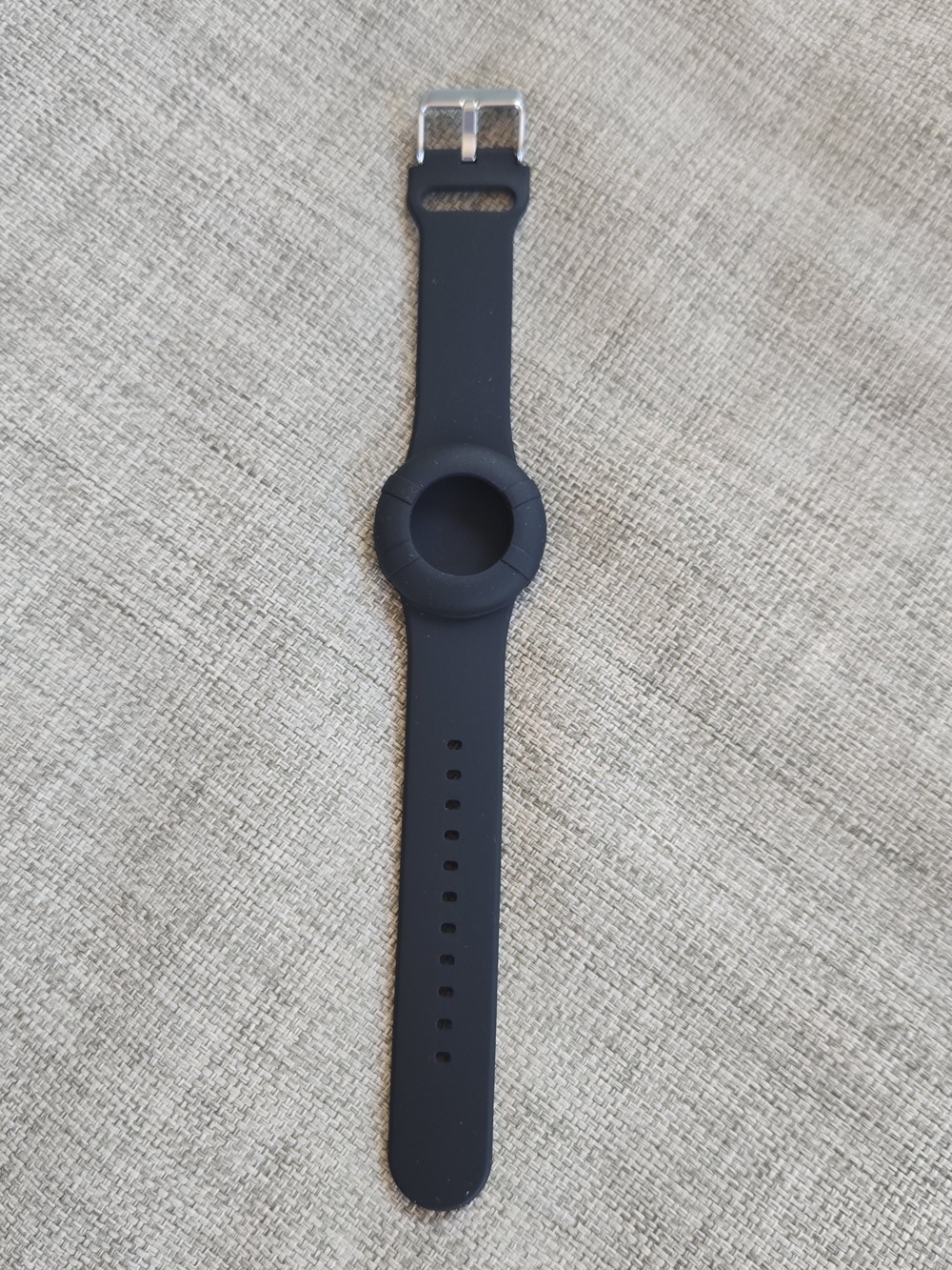 Black Silicone Watch Band Case for Round Tracker